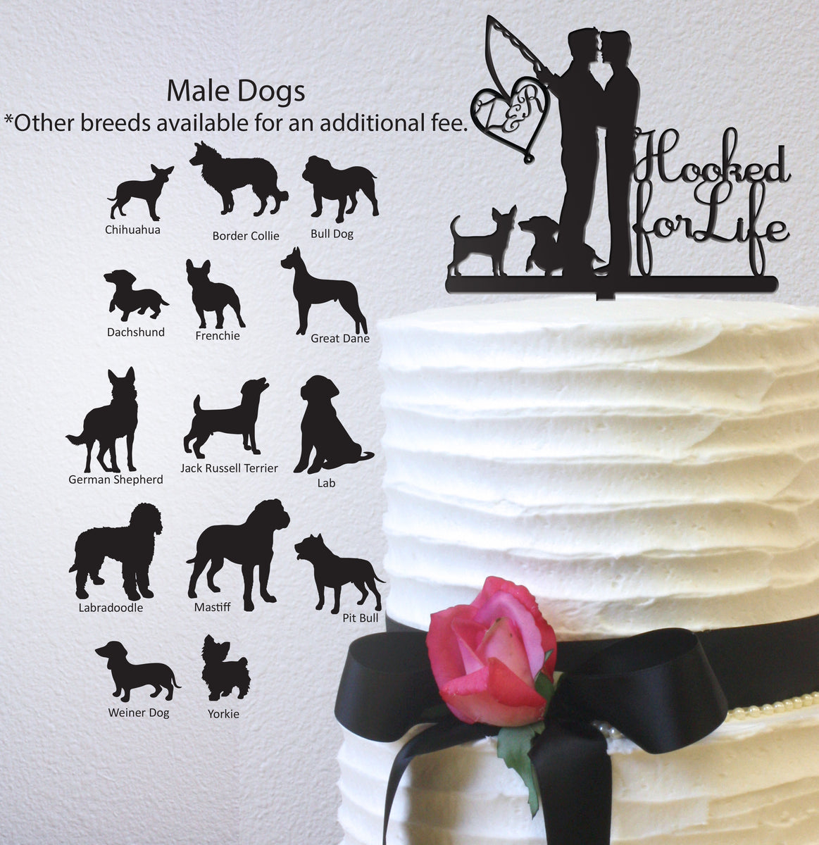 Dachshund wedding cake on sale topper