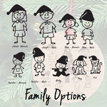 Our Family - Stick Figures (ORN018) - Personalized