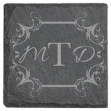 Fancy Monogram Slate Coaster (SC001)