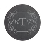 Fancy Monogram Slate Coaster (SC001)