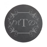 Fancy Monogram Slate Coaster (SC001)
