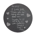 Handwritten Message Slate Coaster (SC004) - Personalized