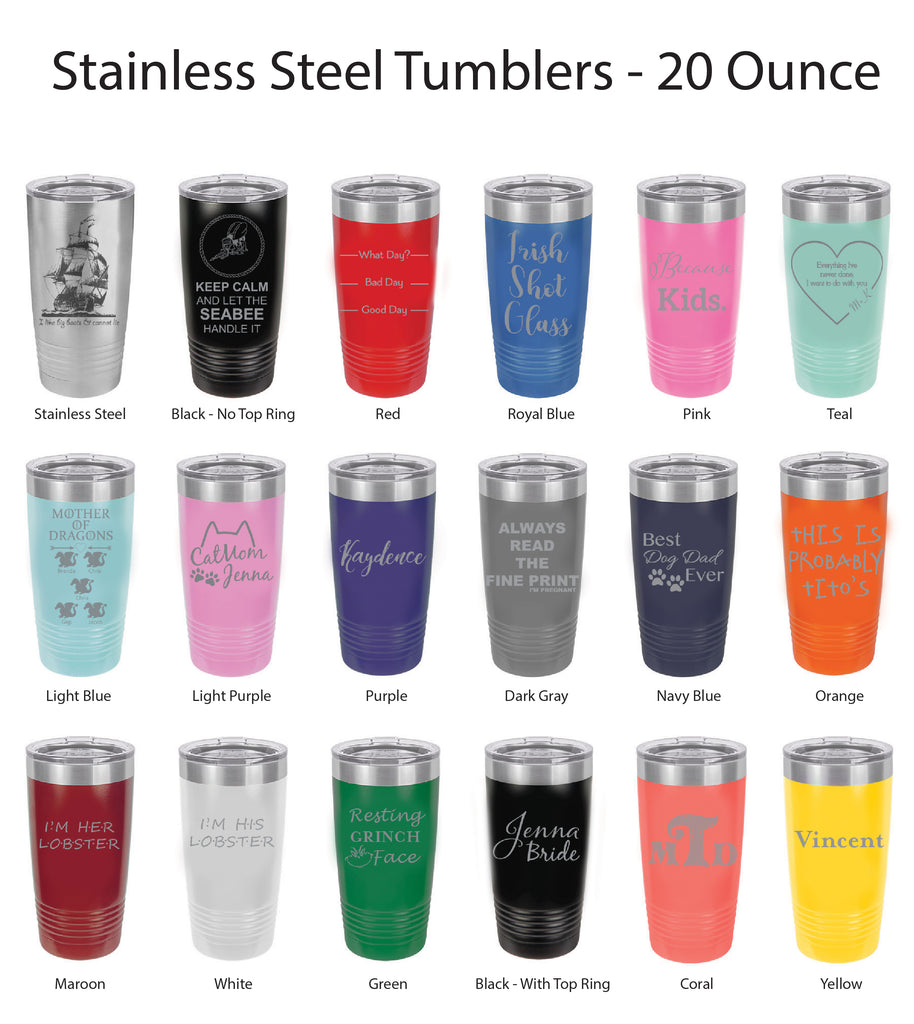 Personalized Steel Tumbler - Name & Initial