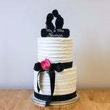 Silhouette Couple Mr and Mrs - Personalized (W006)