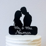 Silhouette Couple Mr and Mrs - Personalized (W006)