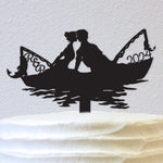 Fishing Boat And A Kiss - Fish On Hook - Personalized (W027)