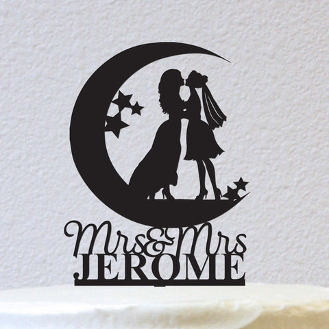 Moonlit Kiss - Female And Female - Personalized (W039F)